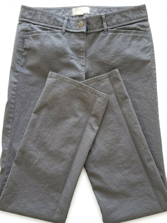 LOFT Pants - Ann Taylor LOFT Marisa Chino Trousers Size 2 Flat Front Dark Gray